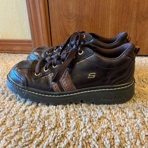 Brown Leather Skechers